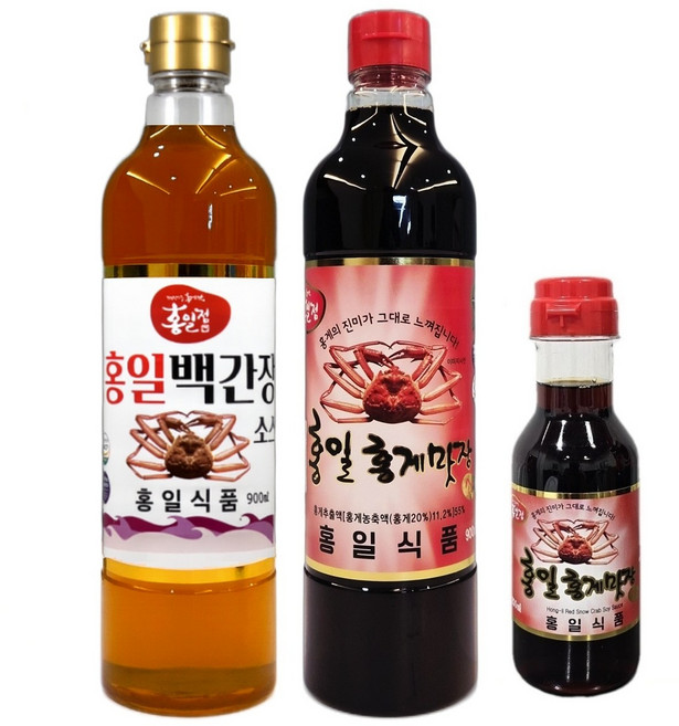 [홍일]백간장900+홍게맛장(900+200), 1세트, 2L