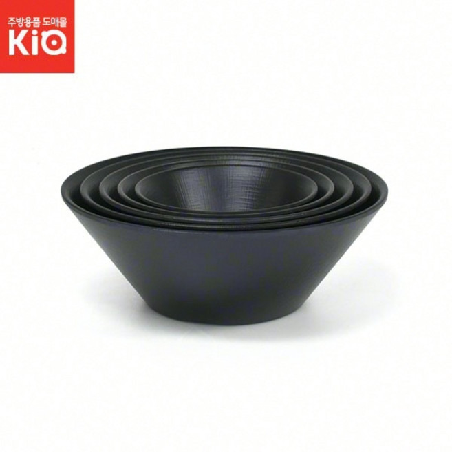 (올핀) 매트 블랙 무광 바이오볼 체크(흑) 블랙컬러 멜라민그릇 한정식 업소용 돌산 DS-7846, DS-7847