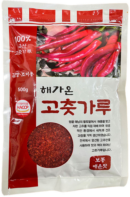 25년 햇고추 해가온 햇 고춧가루 국산 보통맛 / 김치양념 / 보통굵기, 3kg, 1개