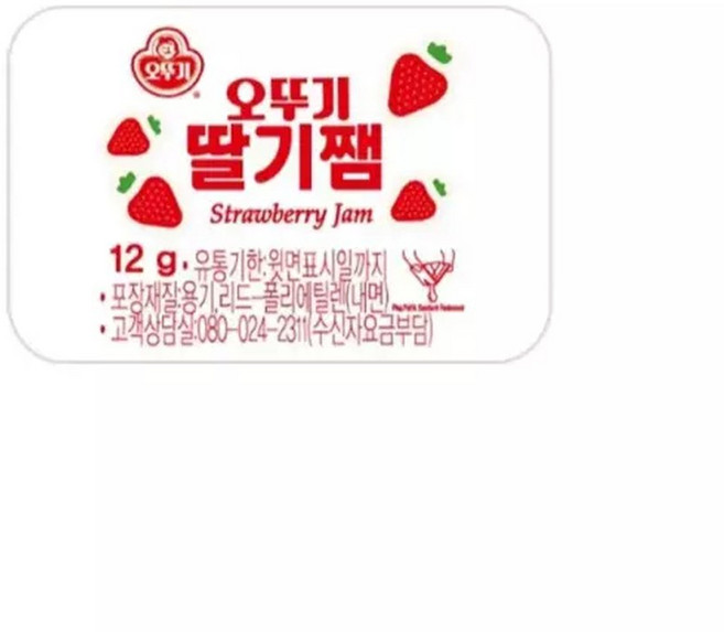 오뚜기 딸기쨈 일회용 디스펜팩 12g 72개