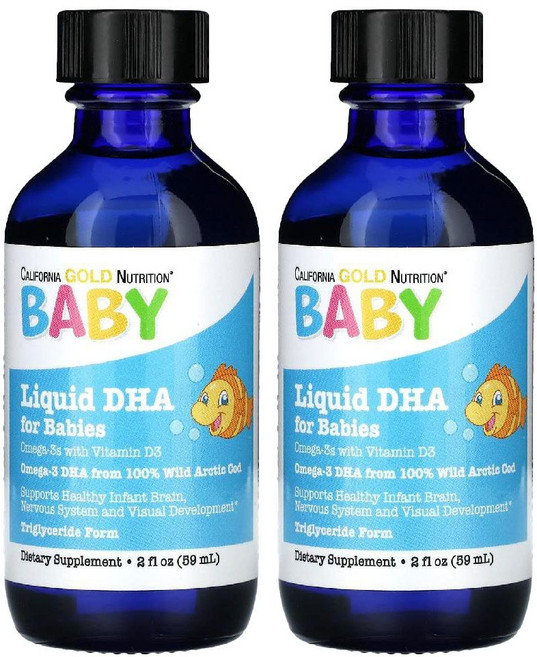 2개 캘리포니아골드 오메가쓰리 유아 오메가3 dha 유아비타민디 vitamind3 1050mg 59ml