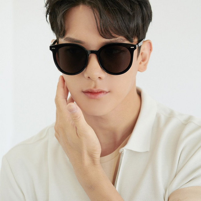 더브릴레 동그란 뿔테 편광렌즈 선글라스