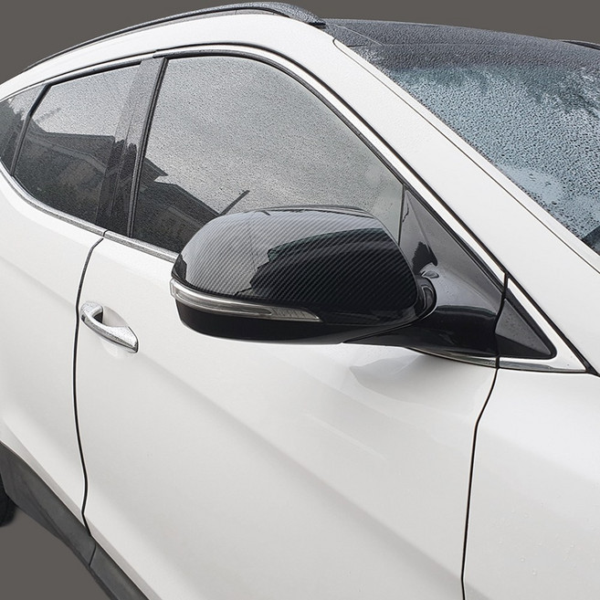 미켈라토 싼타페DM/더프라임 튜닝 실내 카본 몰딩 커버 수전사 튜닝 모음, 카본블랙_사이드미러커버(A타입)x2pcs, 기타