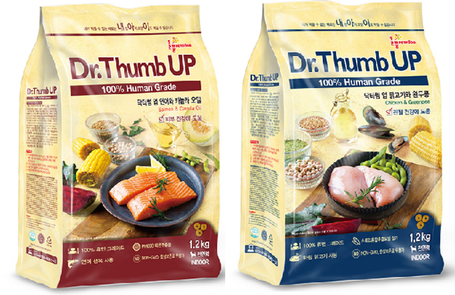 닥터썸 업 강아지 건식사료 휴먼 그레이드 전연령 관절건강 피부건강 2종, 1.2kg, 3개