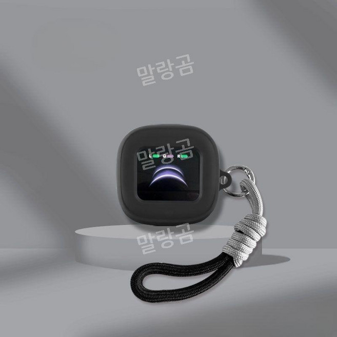 리버티5 프로 맥스 케이스 이어폰 무선 보호 Liberty5 Pro Max 사운드코어, Liberty 5 Pro Max, 블랙+블랙스트랩