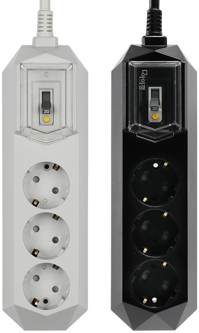 아이정 국산 4000W 고용량 과부하 누전차단 멀티탭 추천 3구 에어컨멀티탭 냉장고멀티탭 건조기멀티탭, 누전 3구 그레이, 2개, 1.5m