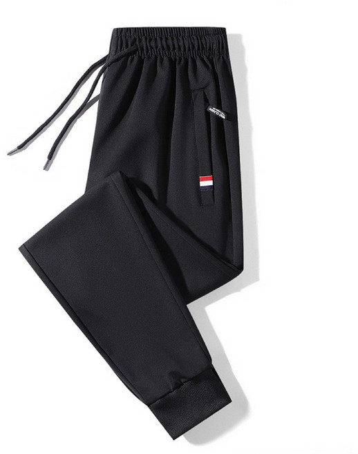 阿堯的店 運動束口褲 休閒長褲 大尺碼 鬆緊腰 口袋拉鏈