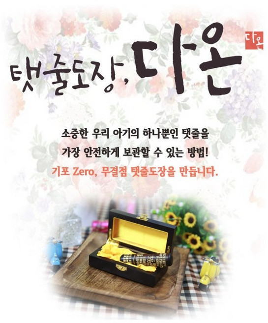 탯줄도장 다온 - 벽조목 탯줄도장 고체형 출산선물, 1.금분십장생