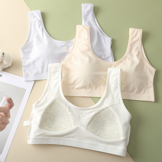 MIZ DAY 주니어 중학생 성장기 메쉬순면 일체형 브라 3P