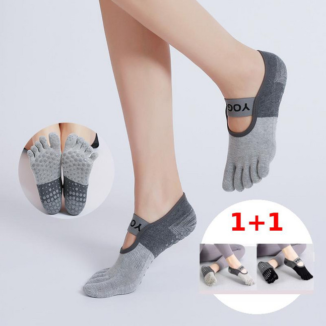 PLUCO 밴딩양말 1+1 필라테스 2켤레 발가락 논슬립 요가