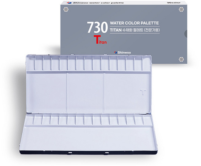 신우 타이탄 전문가용 수채화 팔레트 720|730|745, 1개, 30칸, 1개