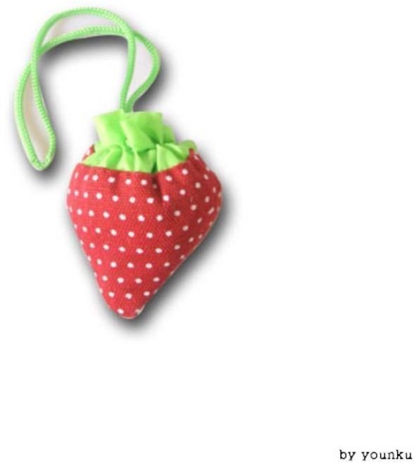 딸기시장가방 -T1/장바구니/보조가방/쇼핑가방/사은품, 1개