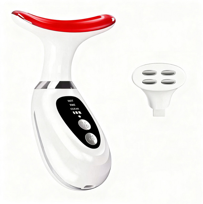 三合一美頸儀淡化頸紋按摩頸部美容儀彩光美頸儀頸紋儀, 1個, 美頸儀+美眼儀套件:1個