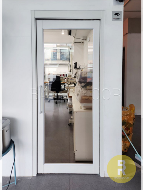 15번 싱글스윙중문 유백화이트 브론즈강화유리 // 현관중문 시공비포함 소음차단 반려견안전 맞춤제작 아파트빌라중문, 1개