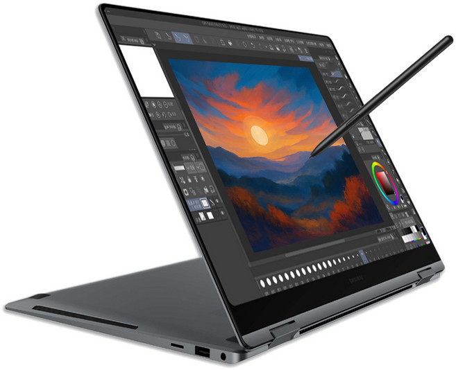 삼성전자 갤럭시북5 프로 360 NT960QHA-K71A 인텔 울트라7 고해상도 16인치 AI 코파일럿+ S펜 드로잉 2in1 노트북, 그레이, 1TB, 16GB, WIN11 Home