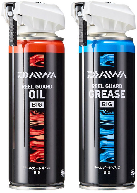 다이와 릴가드 BIG 오일 구리스 스프레이타입 관리용품, BIG릴그리스+BIG릴오일, 1개, 200ml