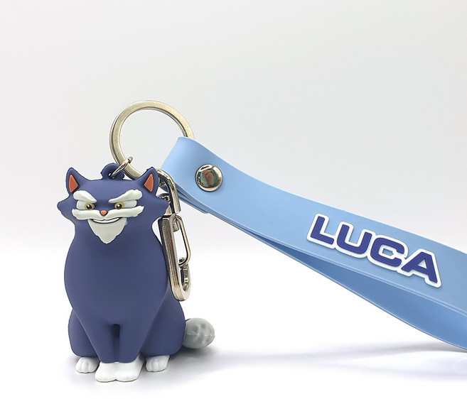 [샤샤&마일로] 샤샤앤마일로 고양이 키링 6종 캐릭터 키링 고양이 열쇠고리, 1개, 루카