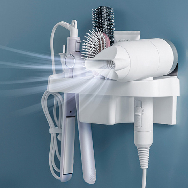 센스만점 자유로운 양손사용 머리말리기 Ez 무타공 2홀 고데기 헤어드라이기 간편거치대, 1개