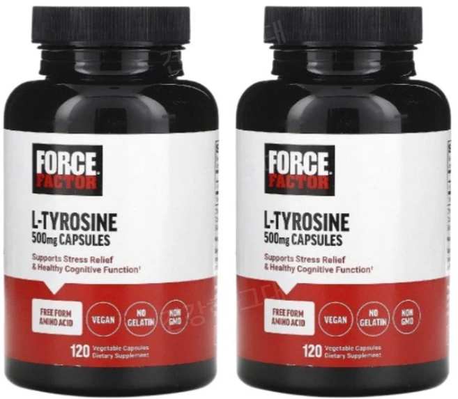포스팩터 엘 티로신 타이로신 500mg 120캡슐 2개 Tyrosine, 120정 - 쿠팡