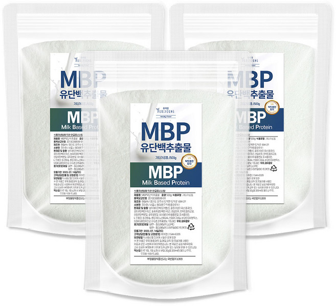MBP유단백추출물 단백질보충제 500g 락토페린, 3개