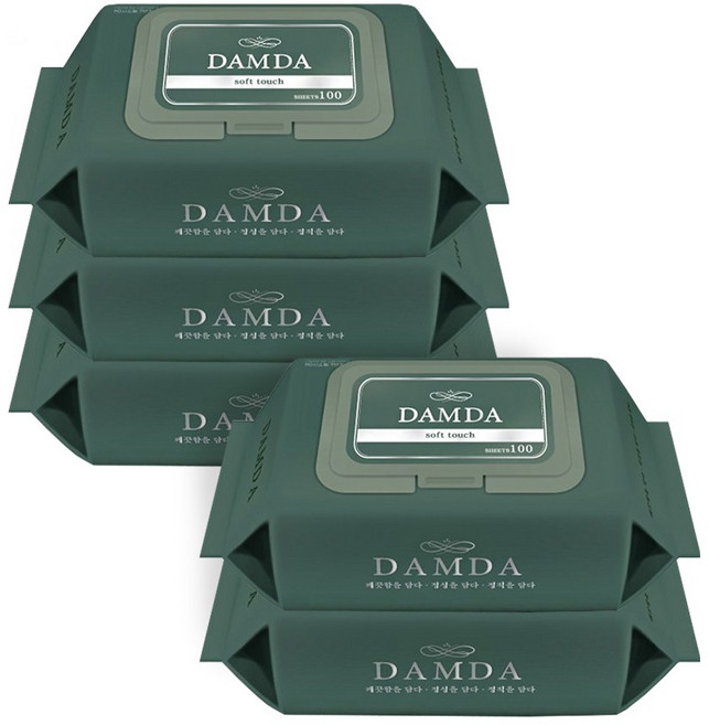 담다 물티슈 / 두툼한 고급 물티슈, 45g, 100매입, 5개