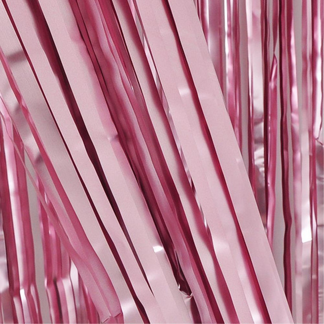 포토존 벽장식 은박수술커튼 새틴핑크 크리스마스 셀프돌잔치 기념일 생일 배경