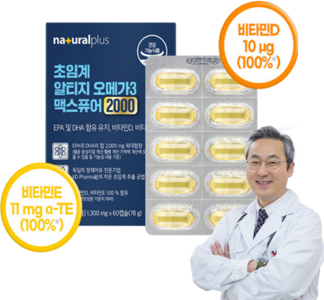 내츄럴플러스 초임계 알티지 오메가3 맥스퓨어 2000, 60정, 1개