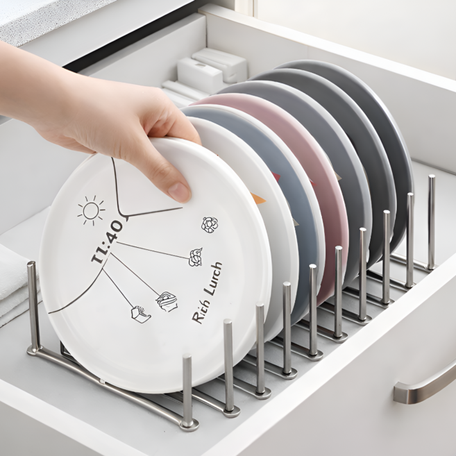 다올 길이조절 접시 그릇 정리대, 1+1