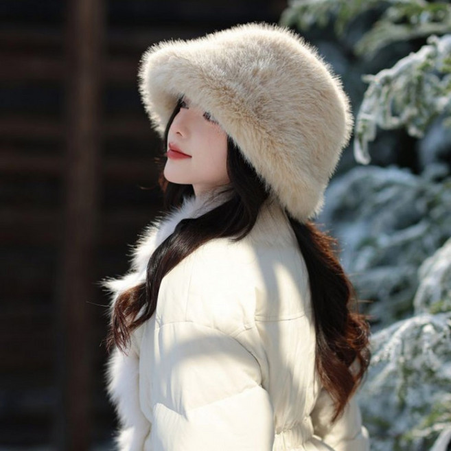 [엠에스]25084 에코 퍼 벙거지/페이크퍼벙거지/버킷햇/겨울모자/방한모자/겨울필수템