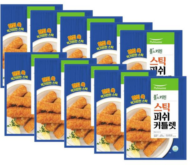 풀무원 스틱피쉬 커틀렛 생선까스, 10개, 600g