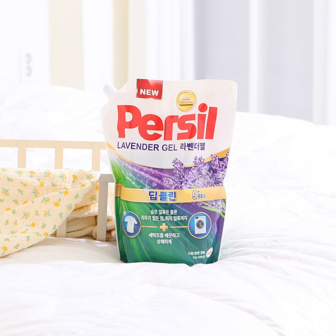 퍼실 딥클린 플러스 파워젤 라벤더 코튼 향 일반용 액상세제 리필, 1.5L, 3개