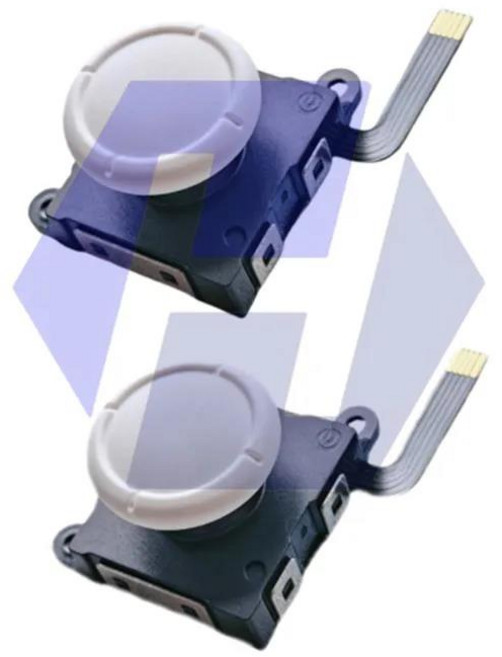 Nintendo Switch/Lite/OLED Joycon 아날로그 엄지 스틱 용 1PC 교체 홀 효과 표류 없음 고감도, 06 white 2pcs