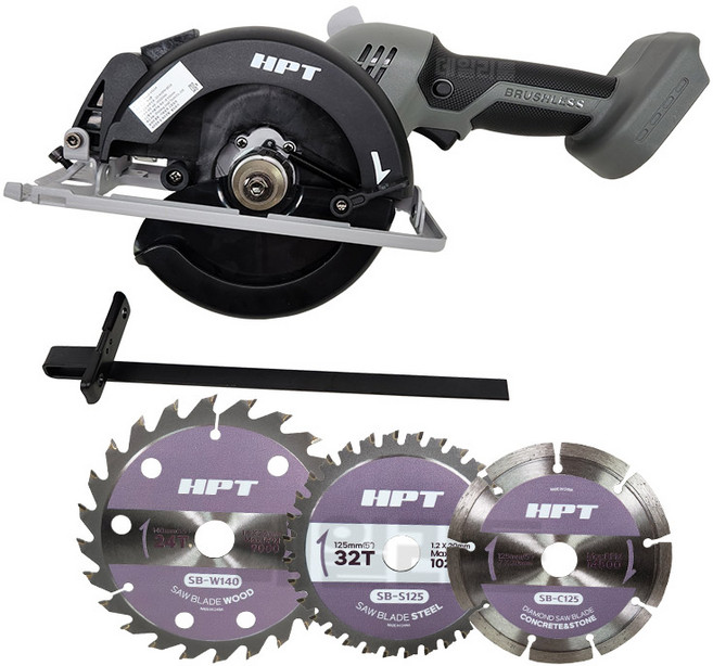 HPT 충전 원형톱 몸체 베어툴 날 3개포함 마끼다호환 5.5인치 무선스킬, 1개