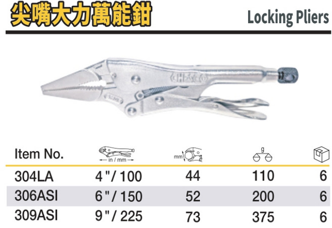 CHESCO 尖嘴大力萬能鉗, 1個