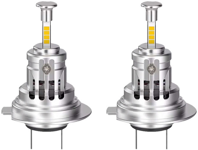 J7 5세대 LED 전조등 전구 360도 헤드라이트 자동차 차량용, 1세트, H7