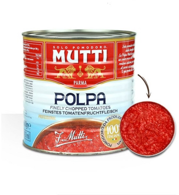 무티 파인리 찹 토마토소스, 2.5kg, 2개