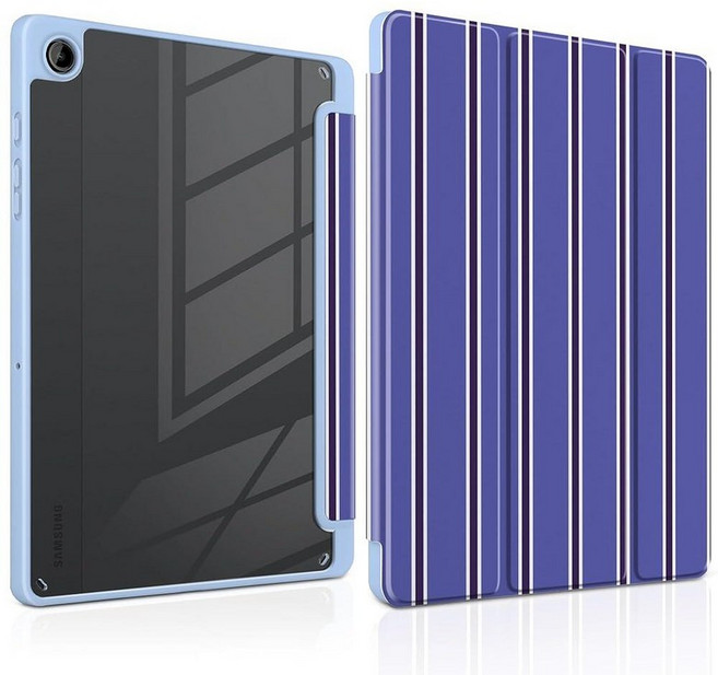 MEEgoodo Case for Samsung Galaxy Tab A11 Plus 2026/A9 Plus 11 inch 2024 (Fit Model SM-X230/X236/X2, 249174 MEEgoodo Case for Samsu, 블루와 화이트 스트라이프