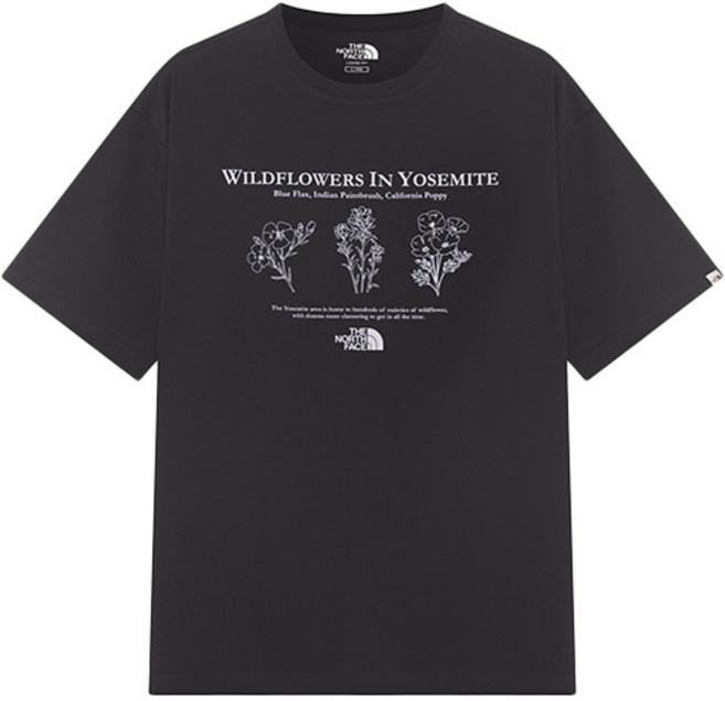 [노스페이스] 플라워 EX 반팔 라운드티 NT7UR23J_BLK