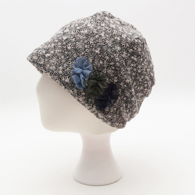 에스랑 라일라 면 코튼 봄 여름 탈모 실내 중년여성 망사 엄마 할머니 두건 비니 모자