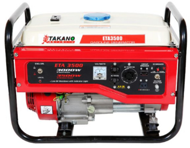 TAKANO ETA 3500W 汽油引擎發電機, 1個, ETA3500E 手拉