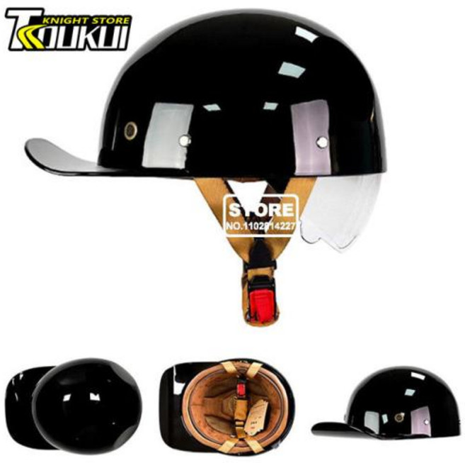 빈티지 오토바이헬멧 바이크용품 레트로 모토 헬멧 오토바이 하프 야구 모자 개성 있는 사이클링 남녀공용, 21) QKE005-6 - M