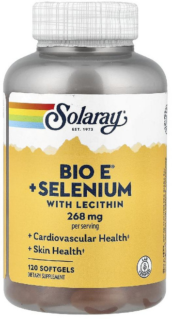 솔라레이 Solaray Bio 비타민 E 셀레늄 레시틴 소프트젤 120정 1개