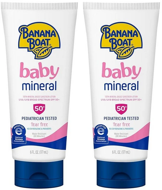 바나나보트 심플리 프로텍트 SPF50+ 베이비 선크림 177ml 2팩 145460, 6 Fl Oz (Pack of 2) - 쿠팡