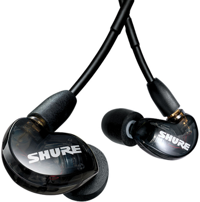 슈어 AONIC 215 UNI 인이어 이어폰 SHURE SE215 UNI 모니터 유선 이어셋 [삼아정품], 블랙
