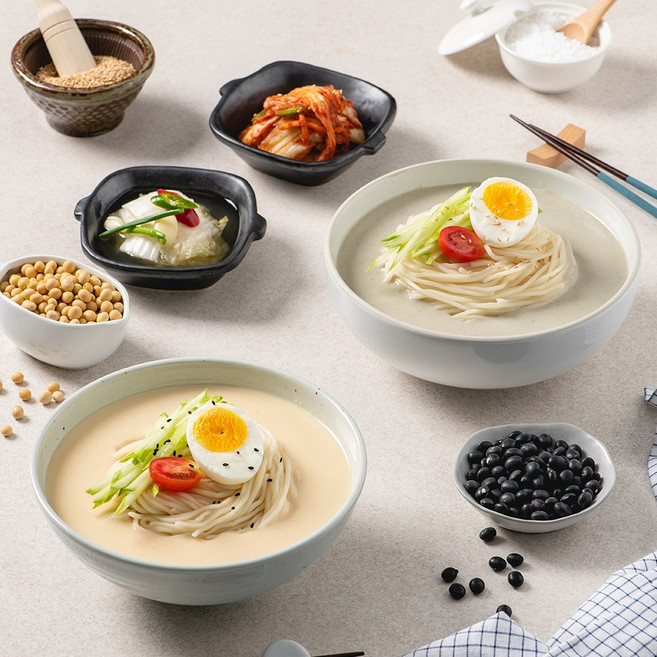 국산 100% 맷돌 크림 콩물 서리태 백태 생국수면 세트 450ml, 4세트