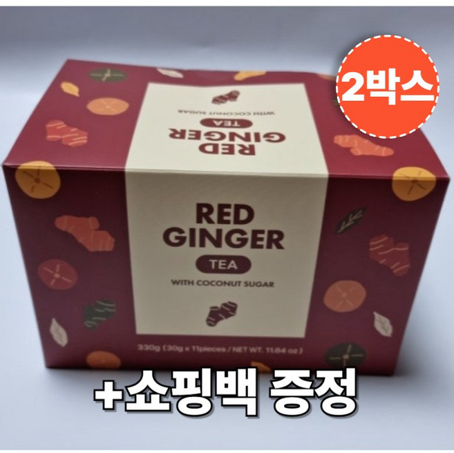 세람비 보타니 레드진저 생강차 botani 원산지_인도네시아 + 쇼핑백증정, 2개, 11개입, 30g