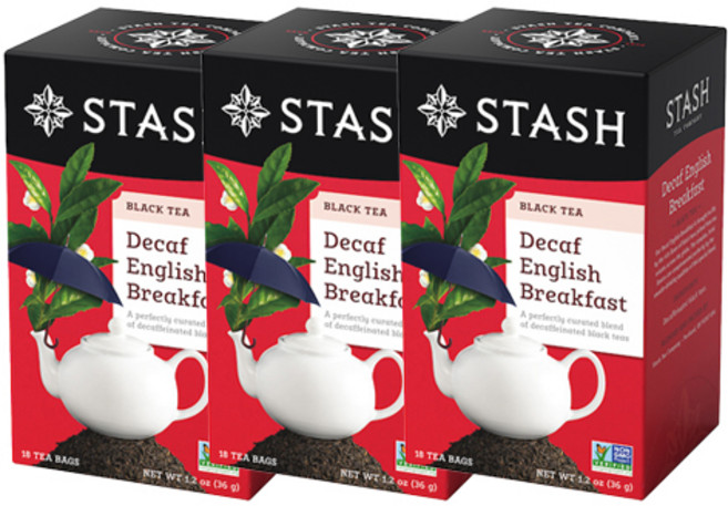스태쉬티 디카프 잉글리시 브랙퍼스트 블랙 티 18개입, 2g, 54개입