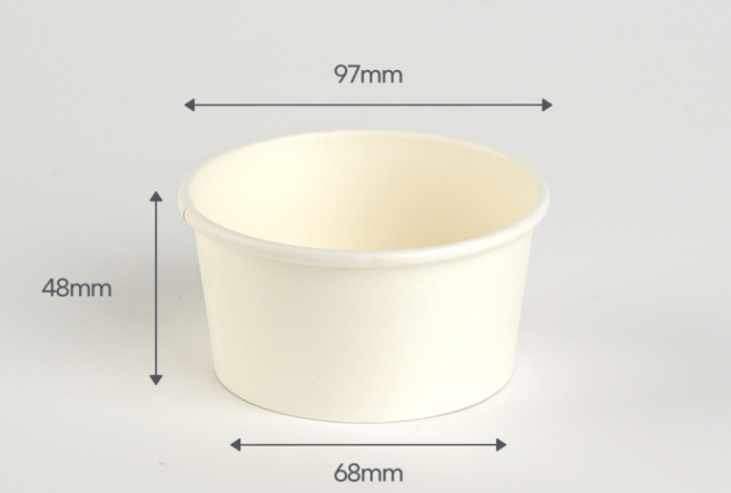 6온스 97파이 화이트 원형용기 종이뚜껑 세트, 1개, 10세트