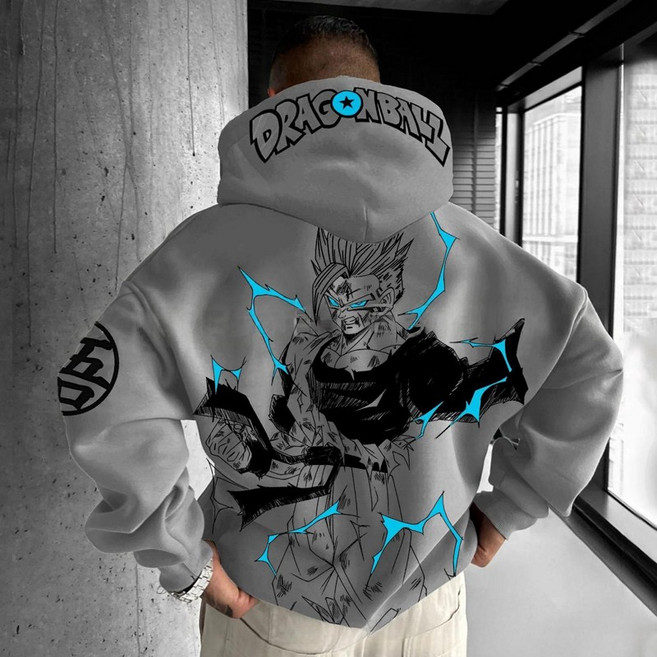 빅브라더맨 슈퍼 썬더볼트 캐릭터 후드티 M-3XL 레트로 만화 드래곤볼 옷 라이트 가먼트 티셔츠