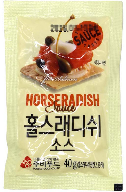 주비푸드 홀스래디쉬소스(파우치) 40g, 1개